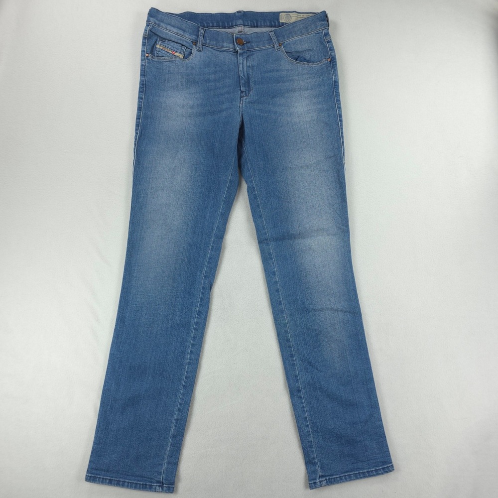 Diesel Sandy Jeans Womens 31 Blue Slim Straight Stretch Denim